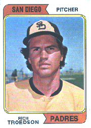 1974 Topps Baseball Cards      077A     Rich Troedson SD